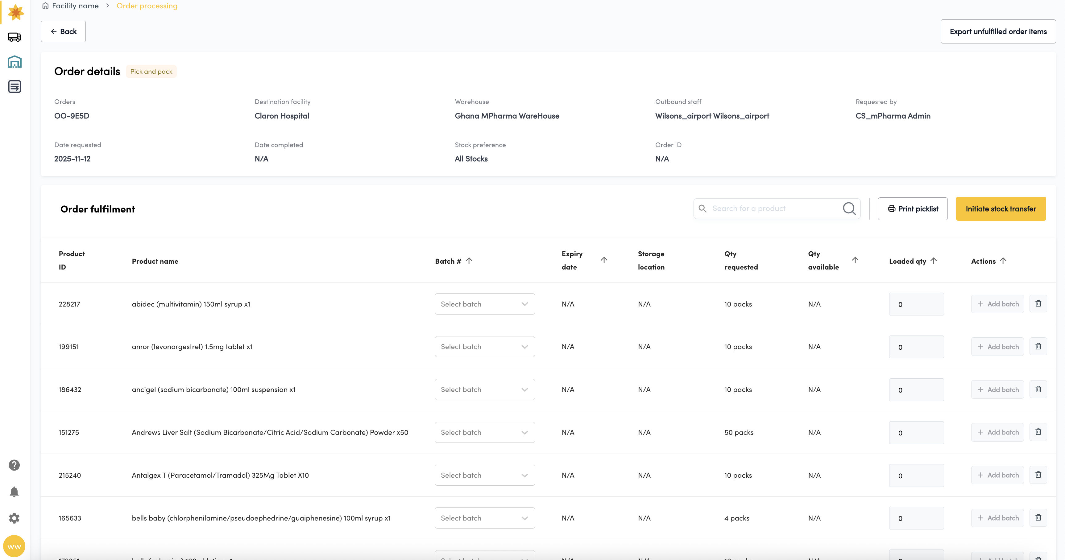 Enterprise Warehouse, Procurement & Order Management System
